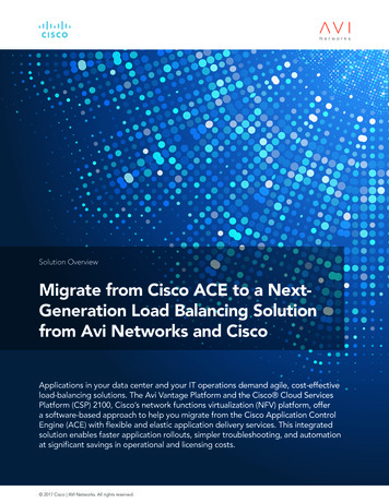 Migrate From Cisco ACE To A Next- Generation Load .