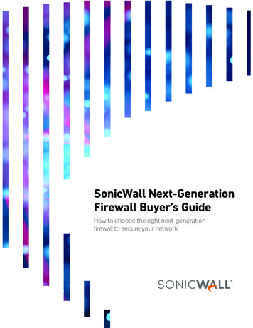 SonicWall Next-Generation Firewall Buyer’s Guide