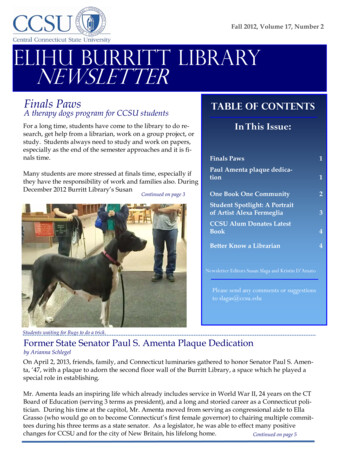 Elihu Burritt Library Newsletter
