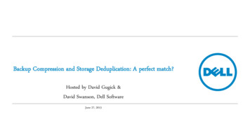 Backup Compression And Storage Deduplication: A Perfect 