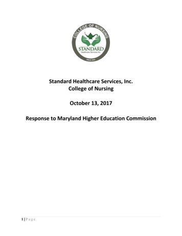 Standard Healthcare Services, Inc. College Of Nursing .