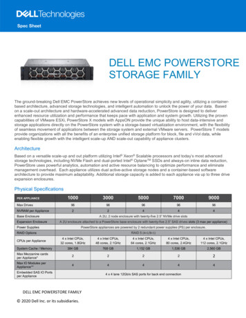 Dell EMC PowerStore Spec Sheet