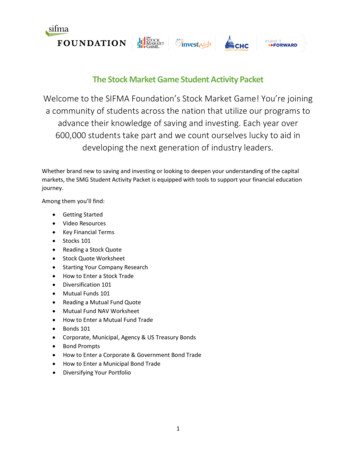 The Stock Market Game Student Activity Packet