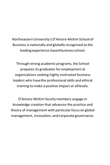 Northeastern University's D’Amore-McKim School Of