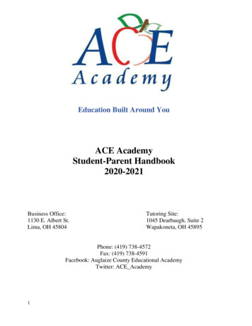 ACE Academy Student-Parent Handbook 2020-2021