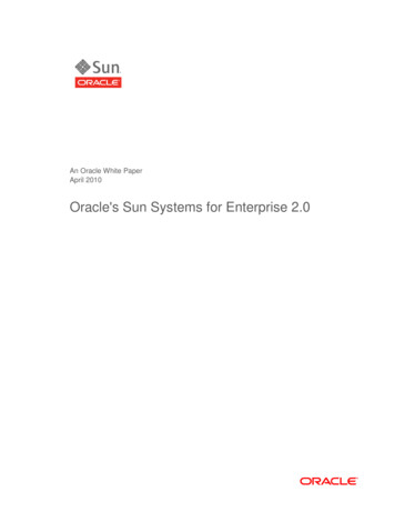 Oracle's Sun Systems For Enterprise 2