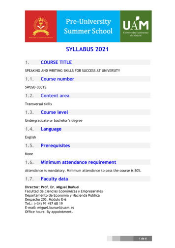 SYLLABUS 2021 - EnvEco