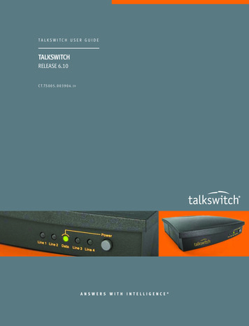 TalkSwitch User Guide - Support For Business Phone Systems .