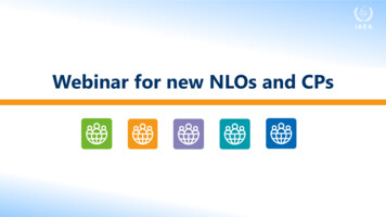 Webinar For New NLOs And CPs