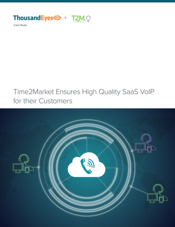 Time2Market Ensures High Quality SaaS VoIP For Their 