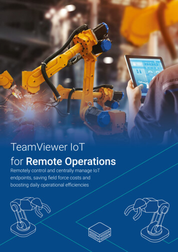 TeamViewer IoT For Remote Operations