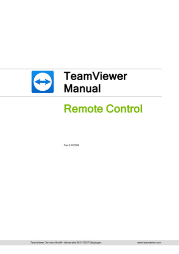TeamViewer Manual Remote Control