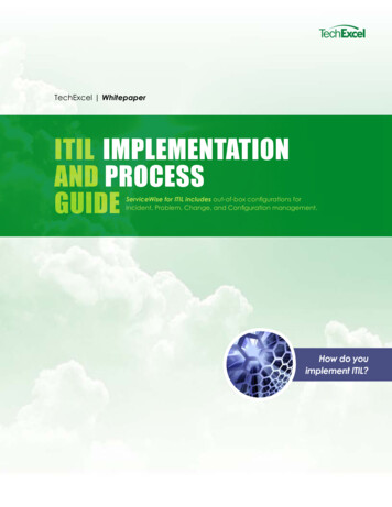 ITIL IMPLEMENTATION AND PROCESS GUIDE Incident, 