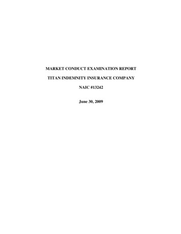 MARKET CONDUCT EXAMINATION REPORT TITAN 
