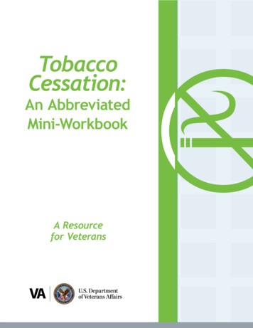 Tobacco Cessation: An Abbreviated Mini-Workbook A 