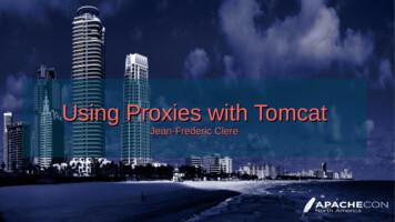 Using Proxies With Tomcat