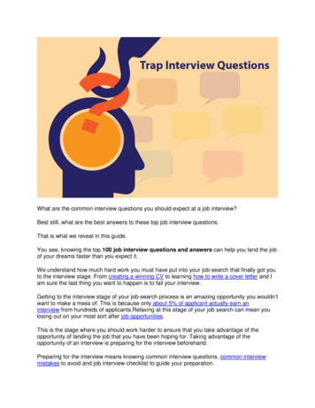100 Job Interview Questions And Answers - My JobMag