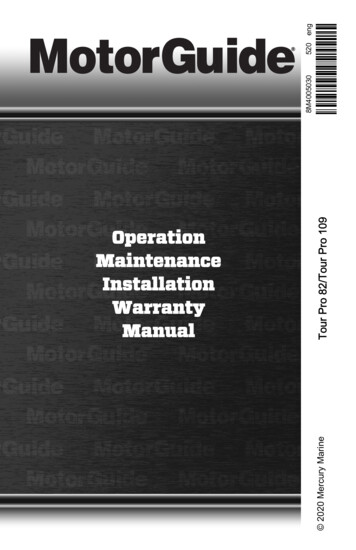 Operation Maintenance Installation Warranty Manual