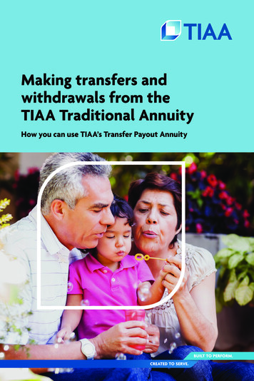 Making Transfers And Withdrawals From The TIAA Traditional .