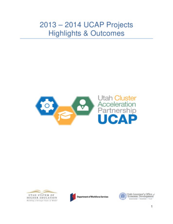 2013 – 2014 UCAP Projects Highlights & Outcomes