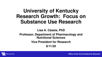 Substance Use Recovery Task Force Presentation - Kentucky