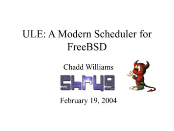 ULE: A Modern Scheduler For FreeBSD - Zeus.cs.pacificu.edu