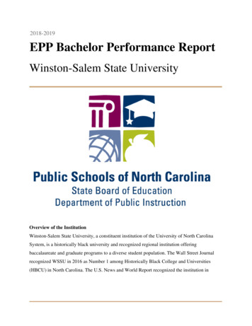 2018-2019 EPP Bachelor Performance Report