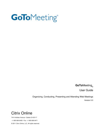 GoToMeeting User Guide With HDFaces