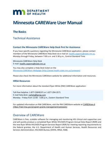 Minnesota CAREWare User Manual