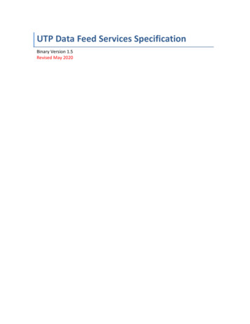 UTP Data Feed Services Specification