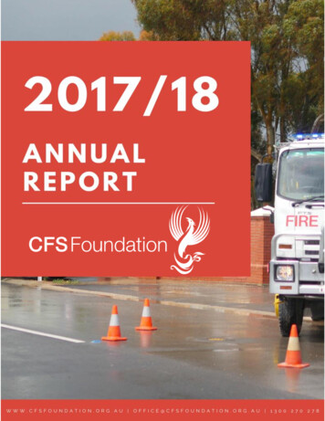 Annual Report - CFS Foundation