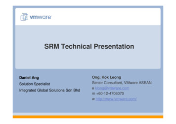 SRM Technical Presentation2 - VMware