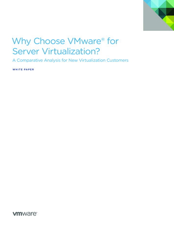 Why Choose VMware For Server Virtualization?