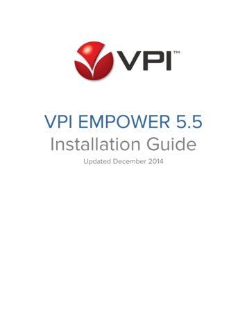VPI EMPOWER 5.5 Installation Guide - Veterans Affairs