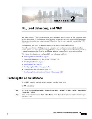 IKE, Load Balancing, And NAC - Cisco
