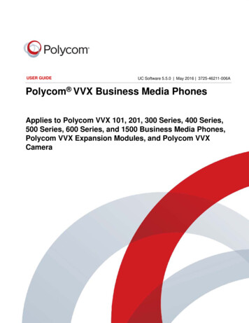 Polycom VVX Business Media Phones - User Guide