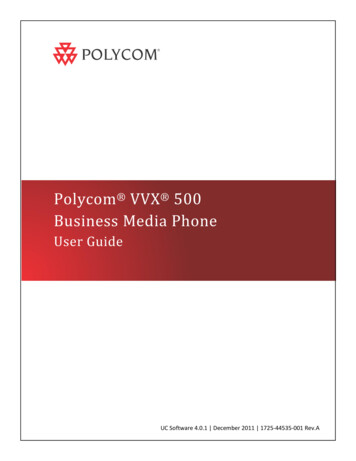 Polycom VVX 500 Business Media Phone User Guide