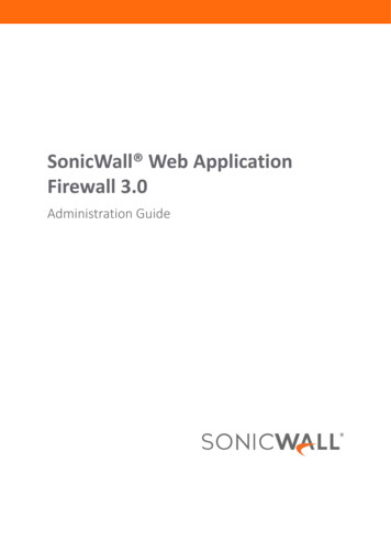 SonicWall Web Application Firewall 3
