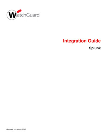 WatchGuard And Splunk Integration Guide