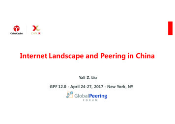 Internet Landscape And Peering In China