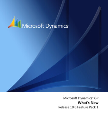 Microsoft Dynamics GP What’s New