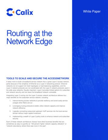 Routing At The Network Edge