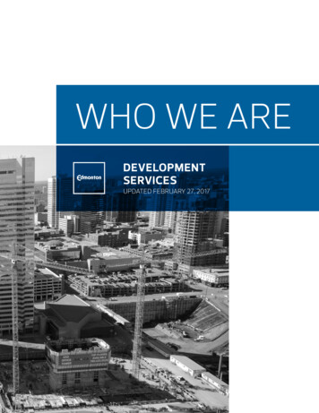 Development Services Who We Are - Edmonton