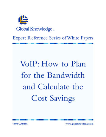 VoIP:How To Plan For The Bandwidth And Calculate The Cost .