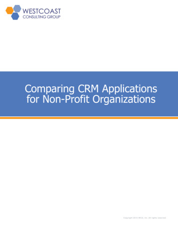 Comparing CRM Applications For Non-Profit Organizations