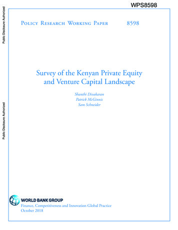 Survey Of The Kenyan Private Equity And Venture Capital .