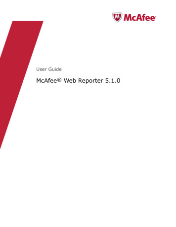 Web Reporter, User Guide, 5.1 - B2b- .mcafee 