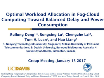 Optimal Workload Allocation In Fog-Cloud Computing 