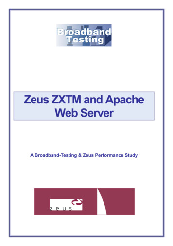 Zeus ZXTM And Apache Web Server - Broadband Testing