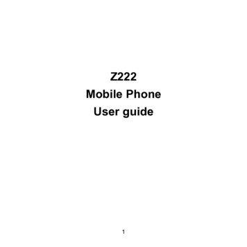 Z222 Mobile Phone User Guide - Chatr Mobile